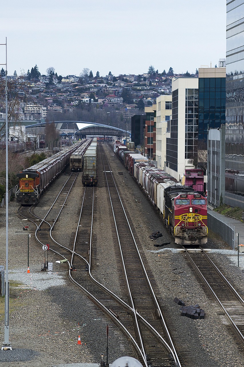 train, railroad, railway, transportation, import, export, locomotive, tracks, urban, train tracks, photography, gray train